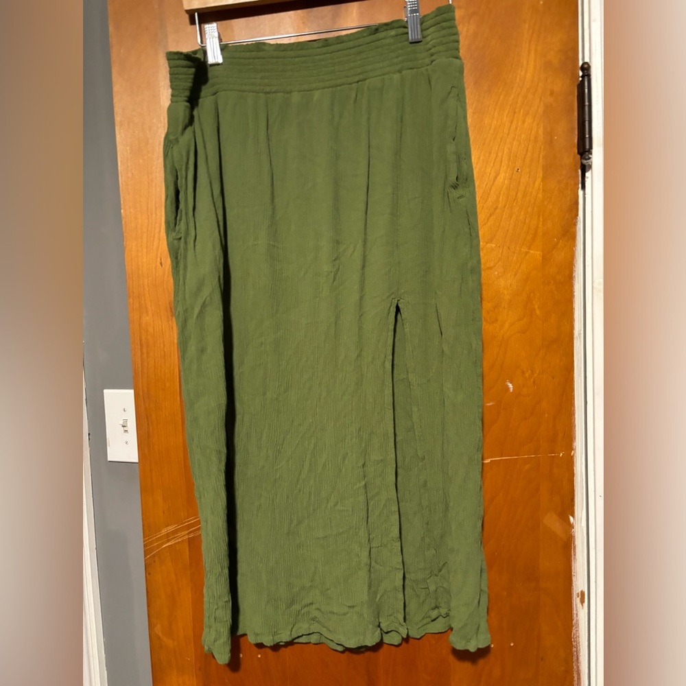 Lucy and Yak | Poppy Skirt - Olive Green | Large